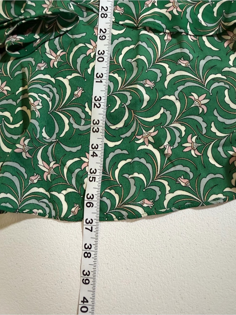 Max Studio Green Floral High-Low Wrap Skirt NWT Size XL - Picture 3 of 8